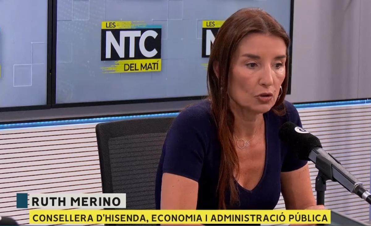 Ruth Merino interviene en una entrevista en À Punt, este miércoles.