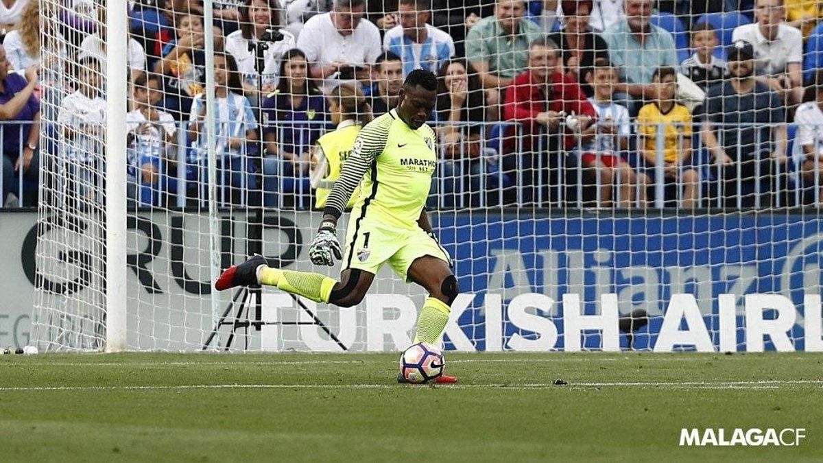 Carlos Kameni, un histórico de la portería del Málaga CF.