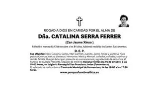 Esquela Catalina Serra Ferrer