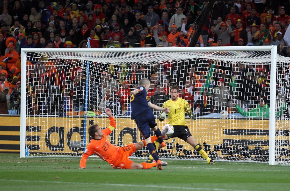 Iniesta hit him with the strength of an entire country