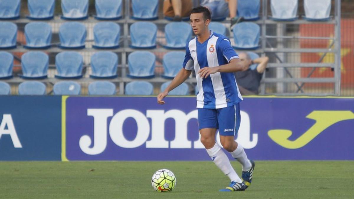 Franco Russo, en un partido con el filial del Espanyol