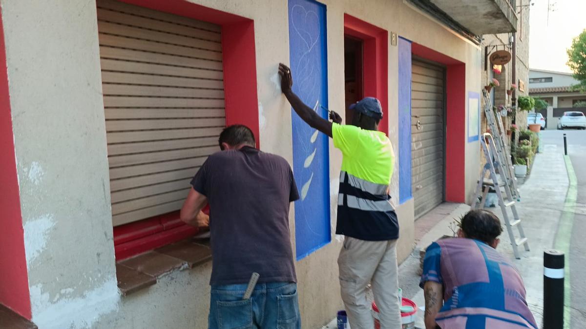 Veïns del barri van unir-se en una acció de carrer.
