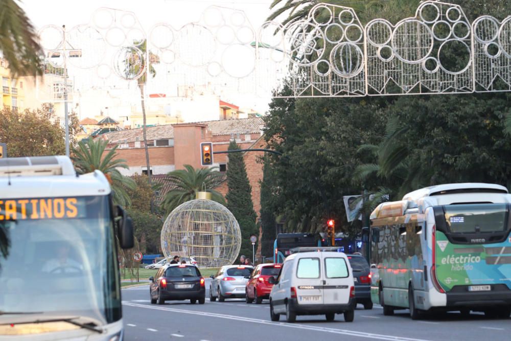 Luces de Navidad en el Centro de Málaga.