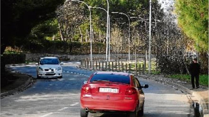 Carretera de Sant Joan a l&#039;alçada de la zona esportiva del Congost