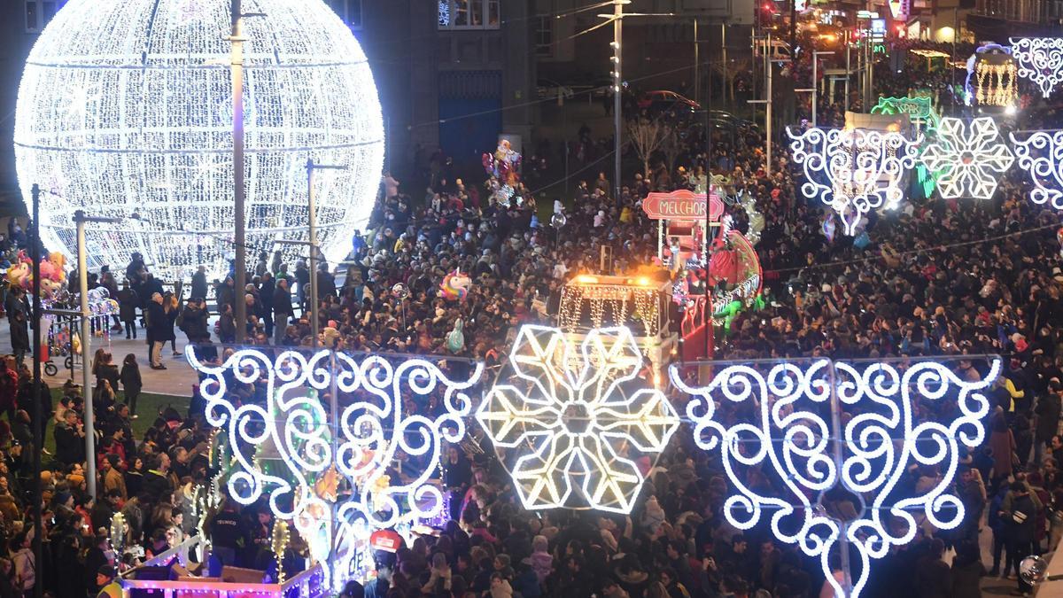 Cabalgata de Reyes Magos en A Coruña.