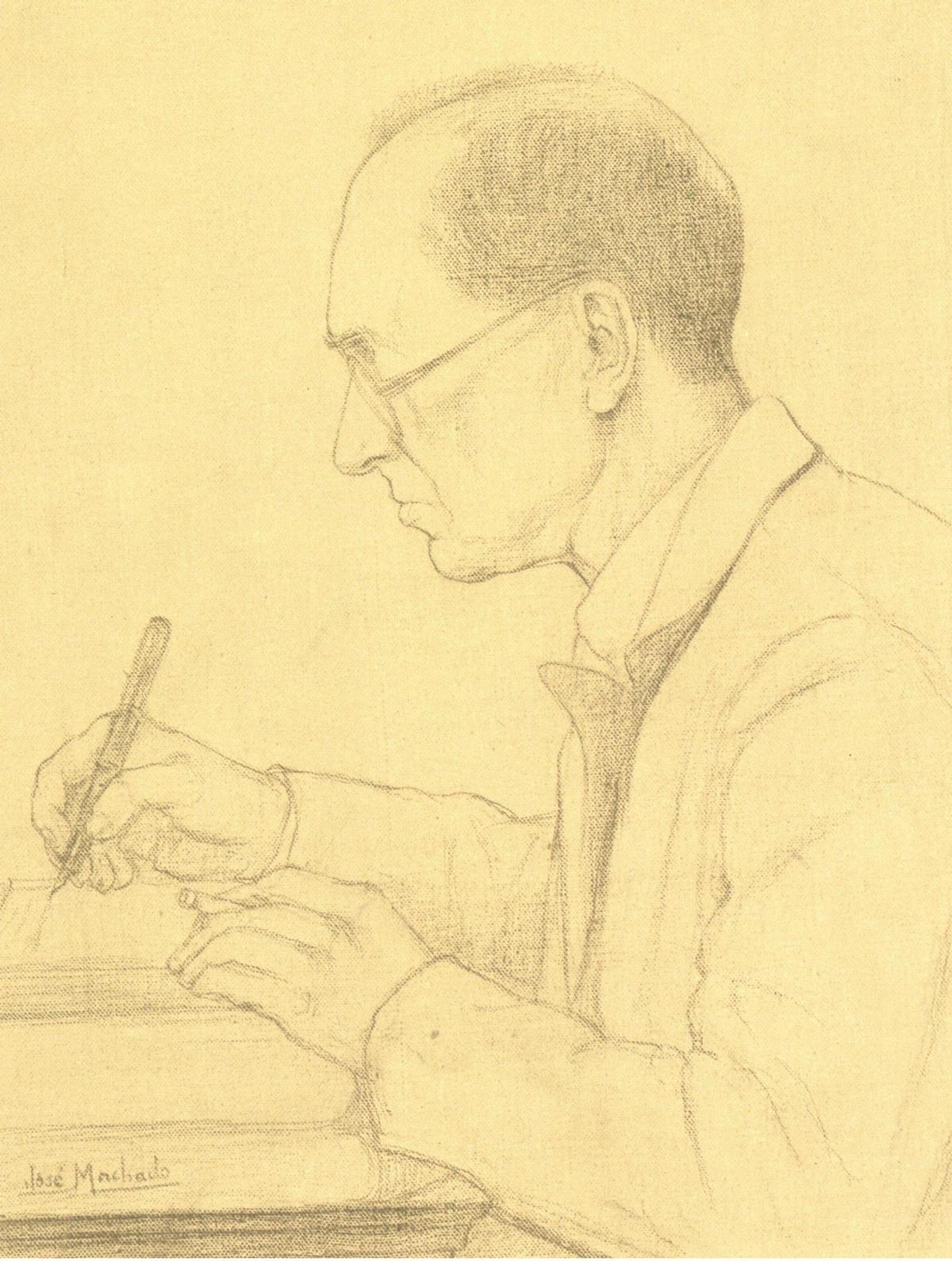 Joaquín Machado, dibujado por su hermano José