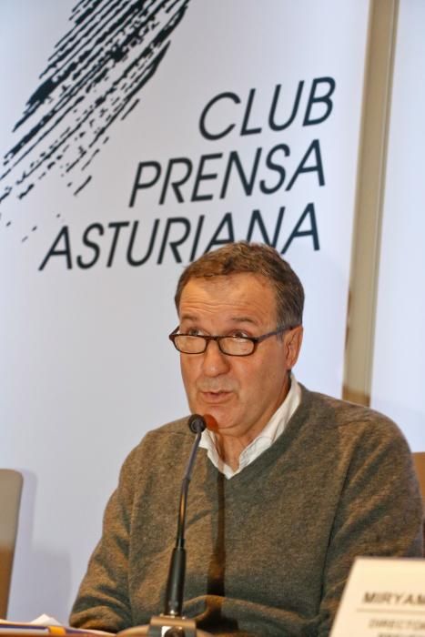 Presentación del libro "Cartelería de Prevención de Riesgos Laborales" en el Club Prensa Asturiana de LA NUEVA ESPAÑA