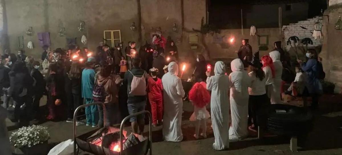 Los niños de Fréscano se disfrazaron y portaron calabazas.
