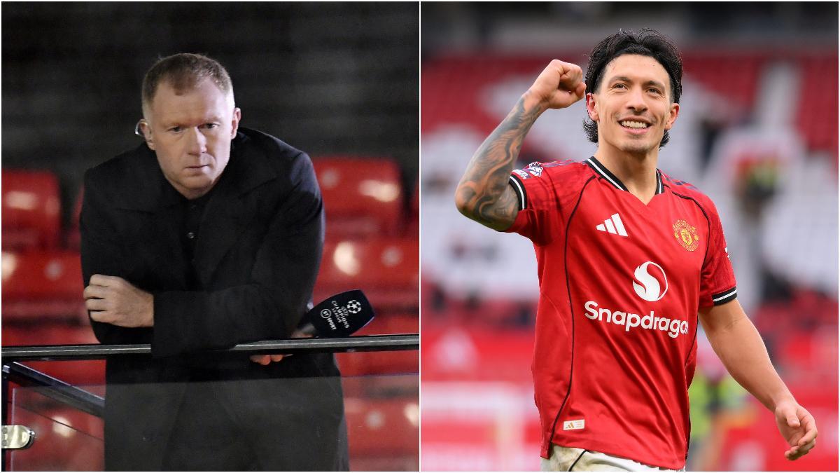 Paul Scholes y Lisandro Martínez, enfrentados