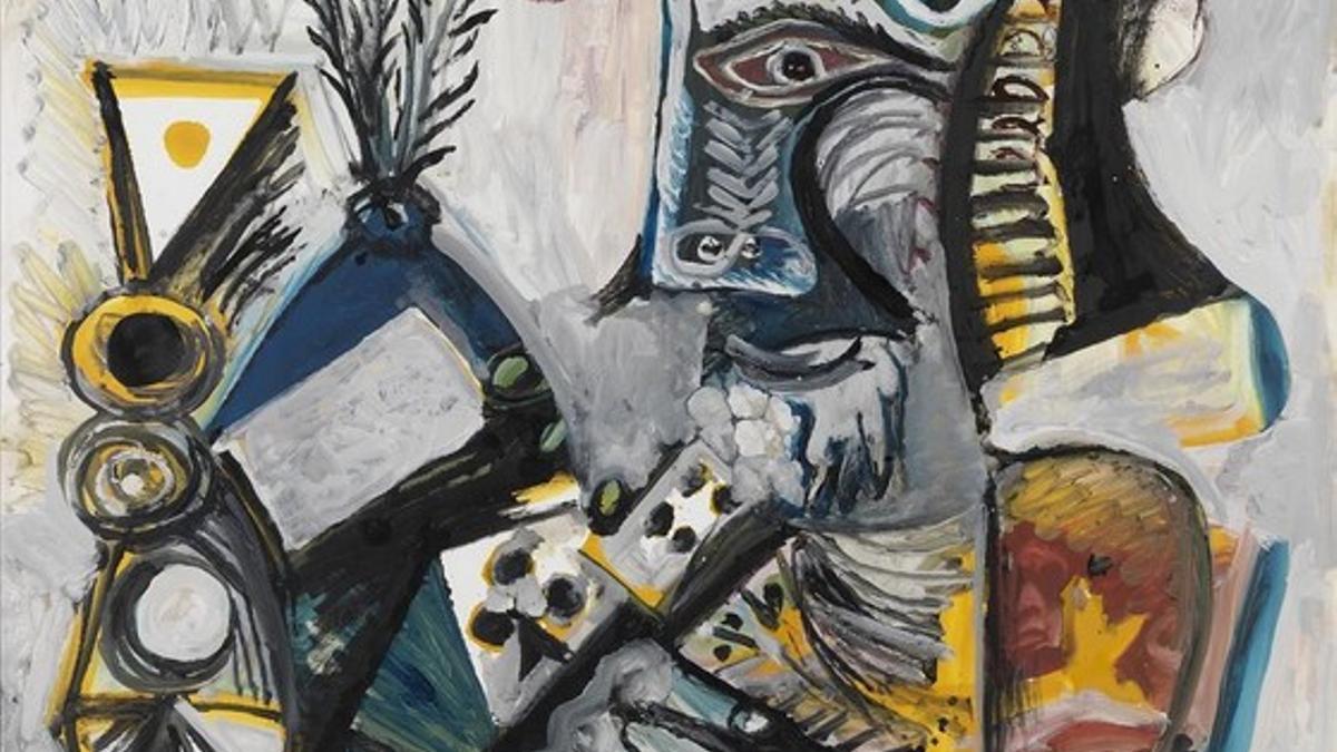 'El jugador de cartas II', óleo realizado por Pablo Picasso en 1971.