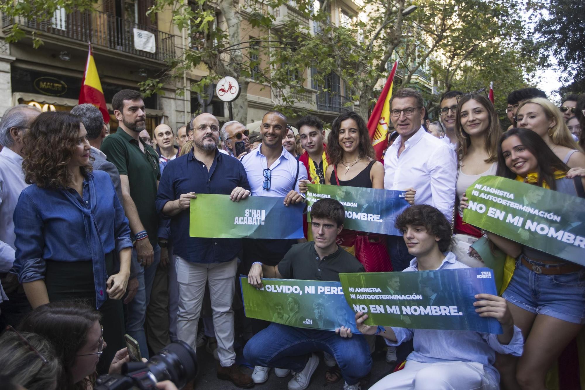 Manifestación contra la negociación con ERC y JxCat para la investidura