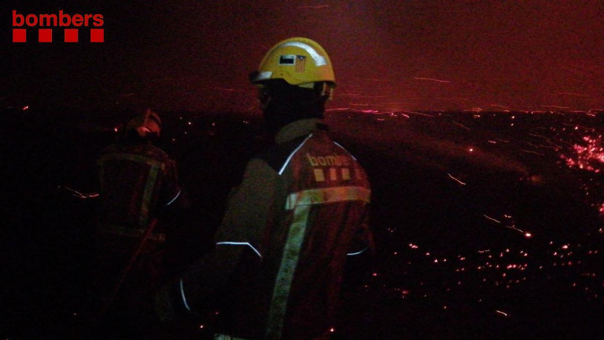 Incendi de vegetació a Peralada