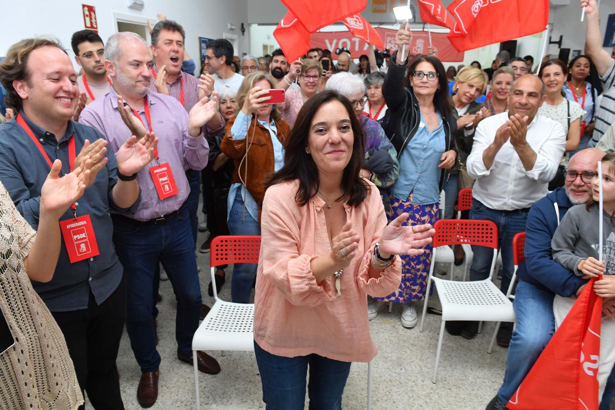 Celebración del PSOE de A Coruña tras las elecciones