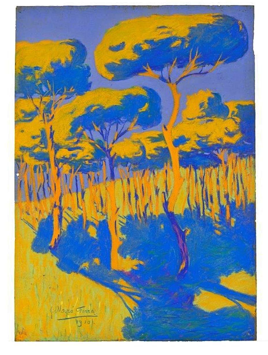 El cuadro ‘Bosc de Bellver’, 
pintado en 1910.  | FUNDACIÓ MIRÓ