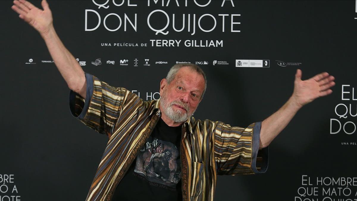 Terry Gilliam, en la presentación de 'El hombre que mató a Don Quijote' en Madrid