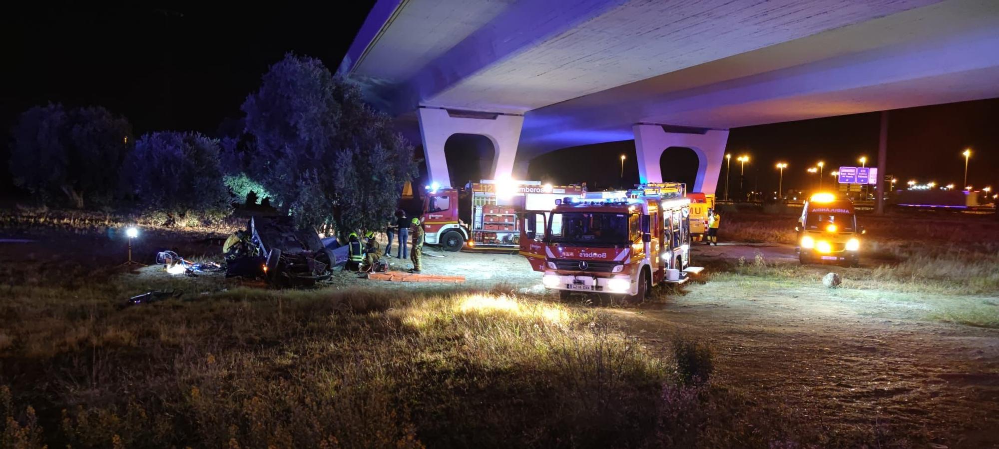 Accidente en la rotonda de la Universidad de Alicante