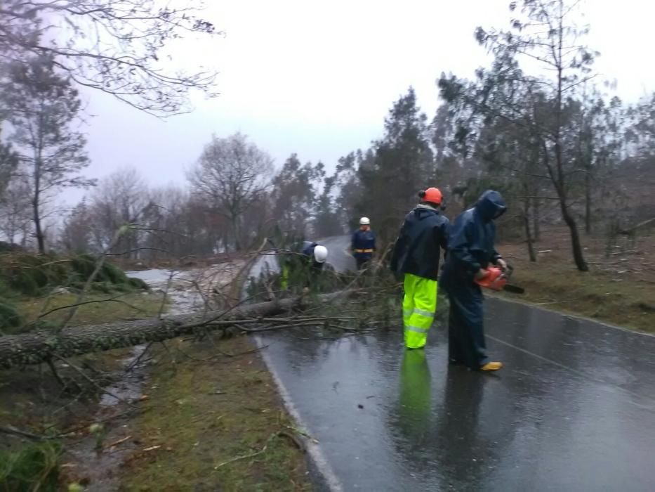 Efectos del temporal en la provincia de Pontevedra