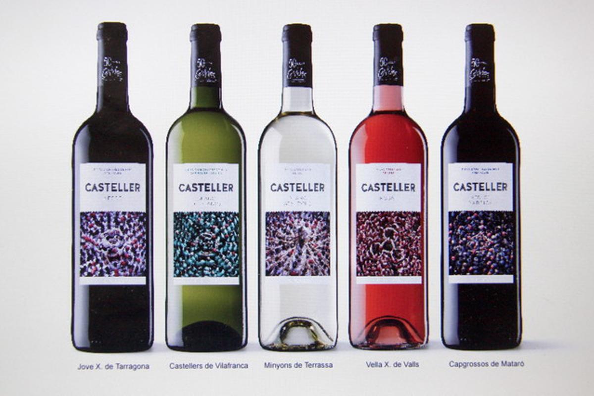 Mostra d’alguns dels vins i caves Casteller de la cooperativa Covides.