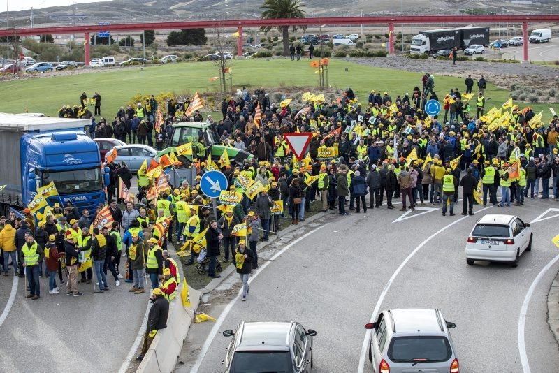 Manifestación de agricultores en Zaragoza