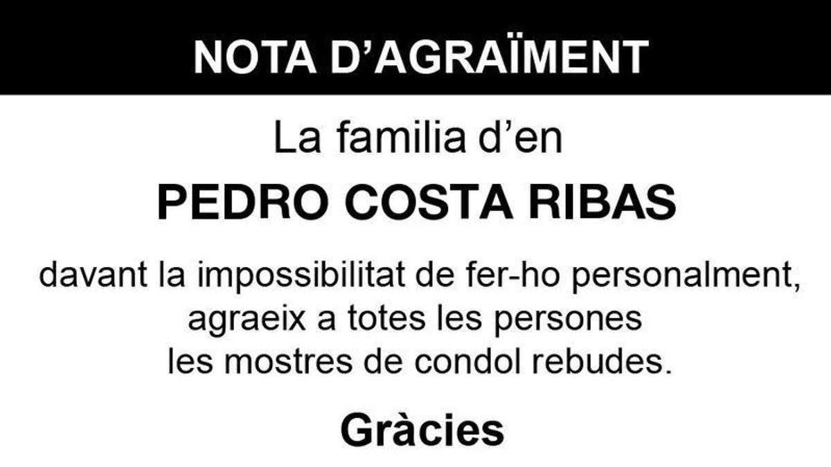 Nota Pedro Costa Ribas
