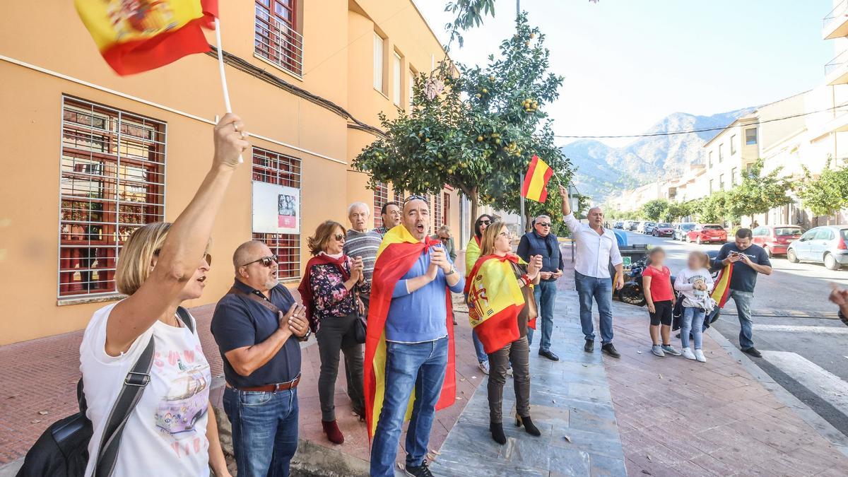 Un momento de la protesta convocada por Vox