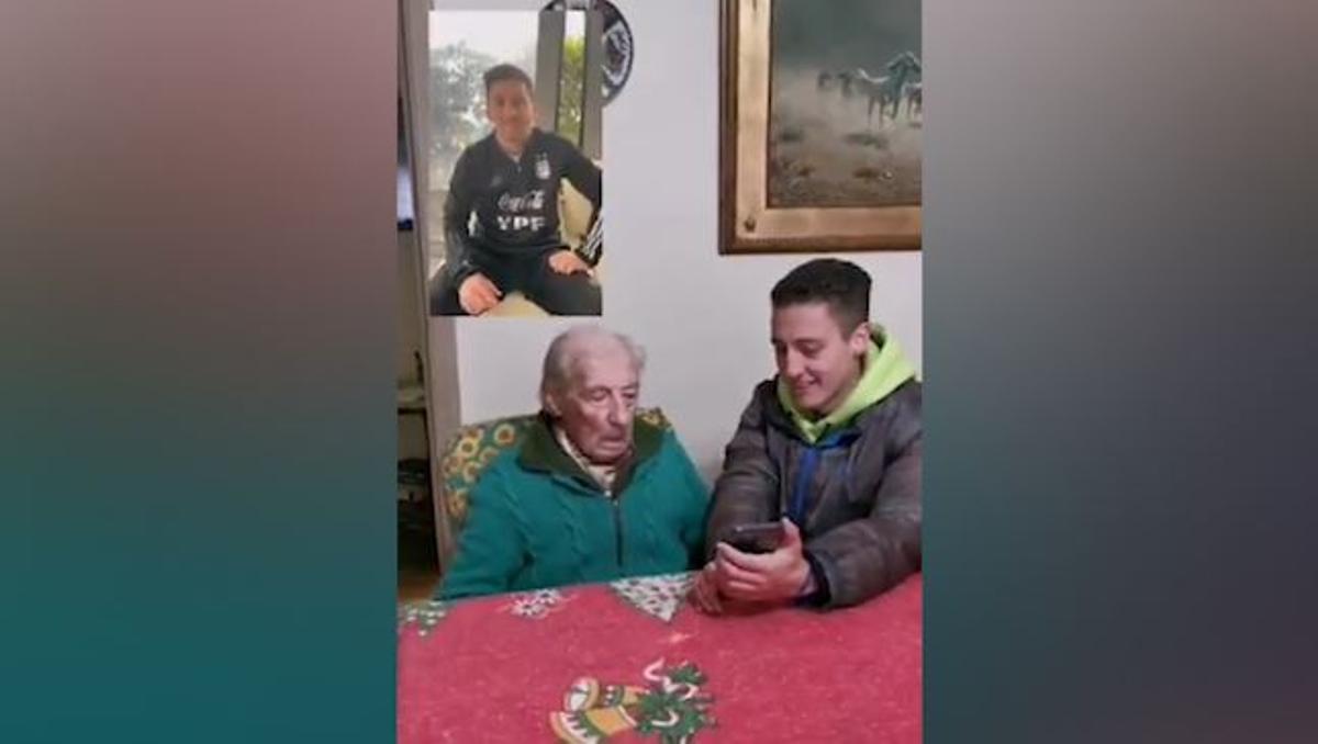 ¡Te emocionarás! El mensaje de Messi y la reacción de un abuelo de 100 años que ha apuntado todos los goles del 10 a mano