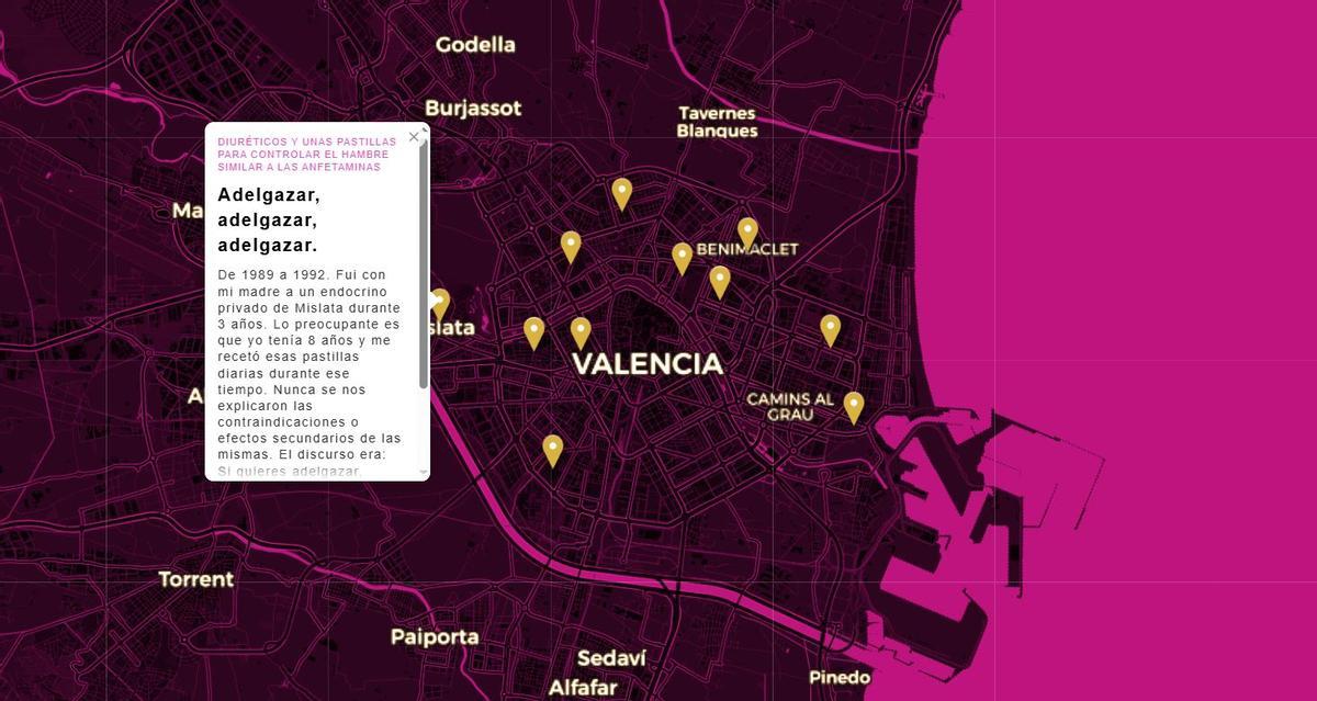 Mapa de la gordofobia en la consulta elaborado por el Front Antigordofobia