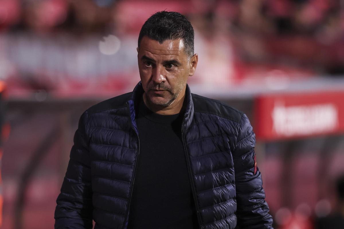 Míchel, en lúltim partit contra el Mallorca a Montilivi. Míchel, en lúltim partit contra el Mallorca a Montilivi.