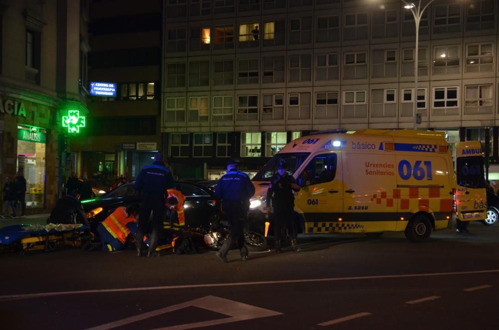 Accidente en la plaza de Pontevedra