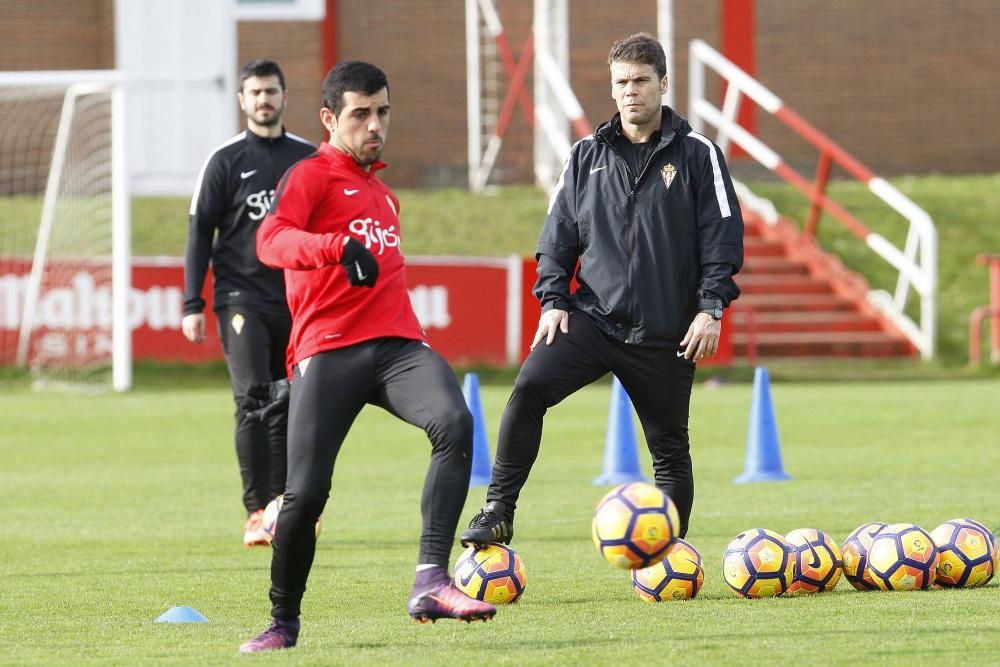 Entrenamiento del Sporting.