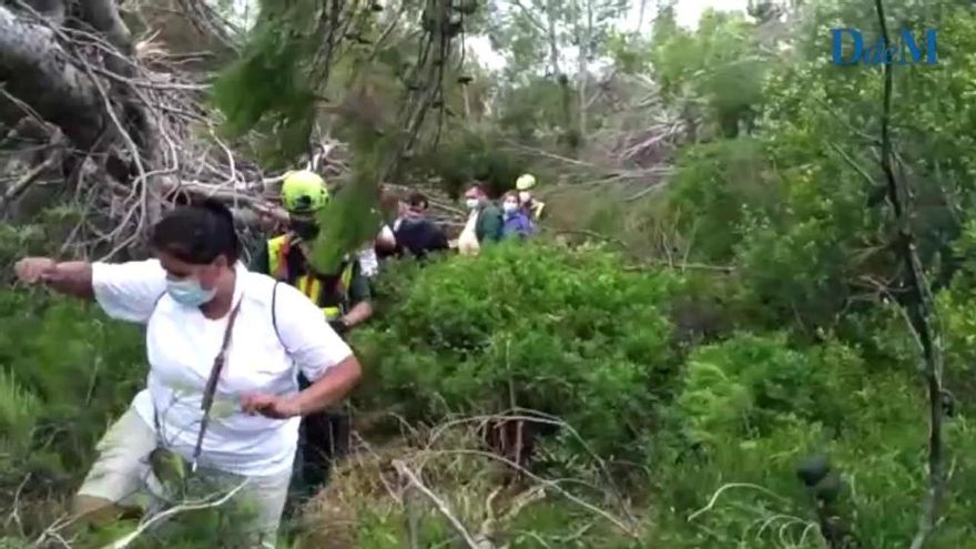 La Guardia Civil rescata a varias personas atrapadas por el 'cap de fibló' en Banyalbufar