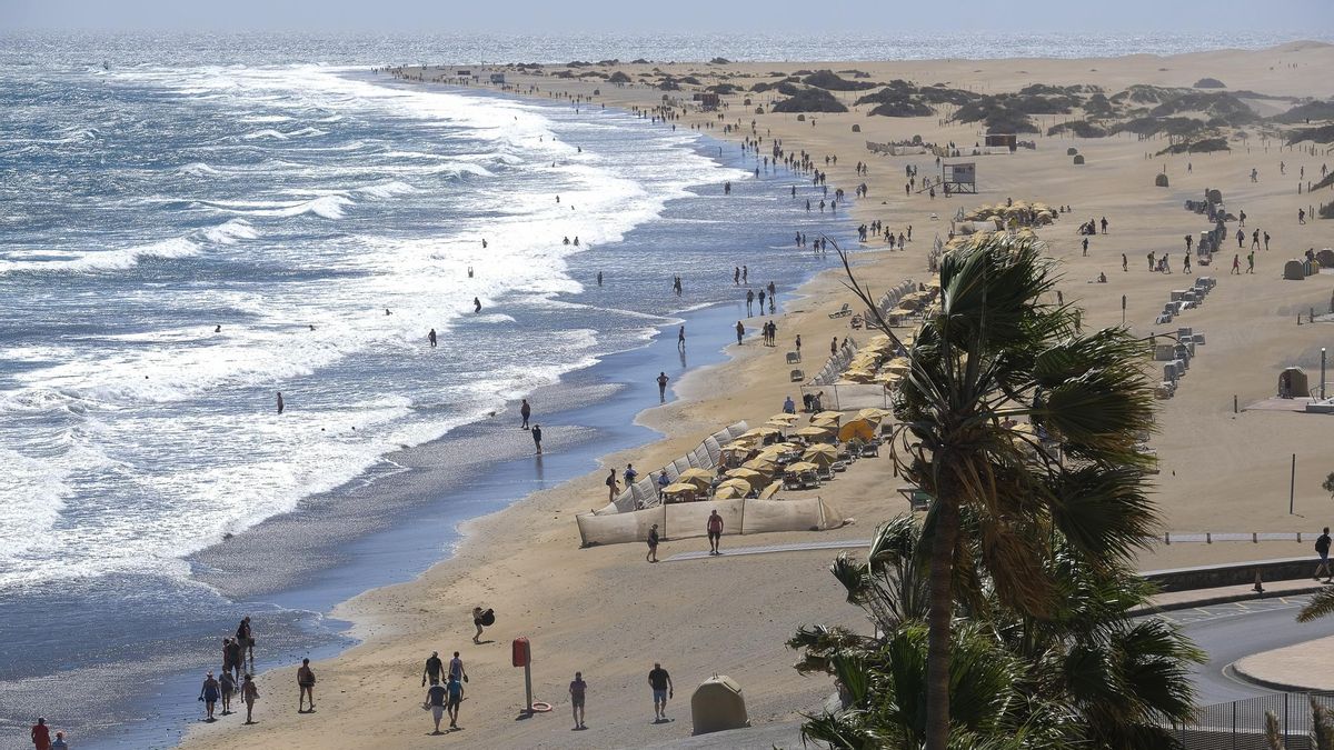 Vistas de Playa del Inglés, en Gran Canaria.