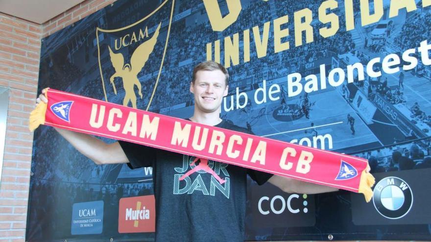 Martynas Pocius, ayer en Murcia.