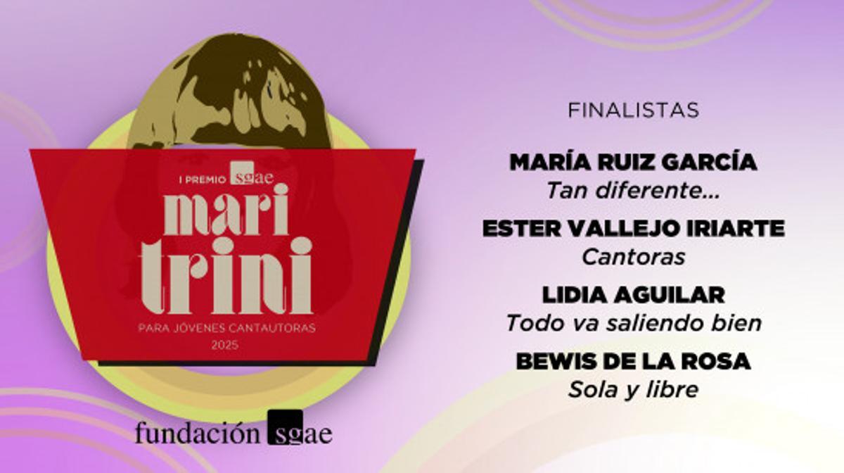 El cartel con las finalistas del Premio Mari Trini 2025