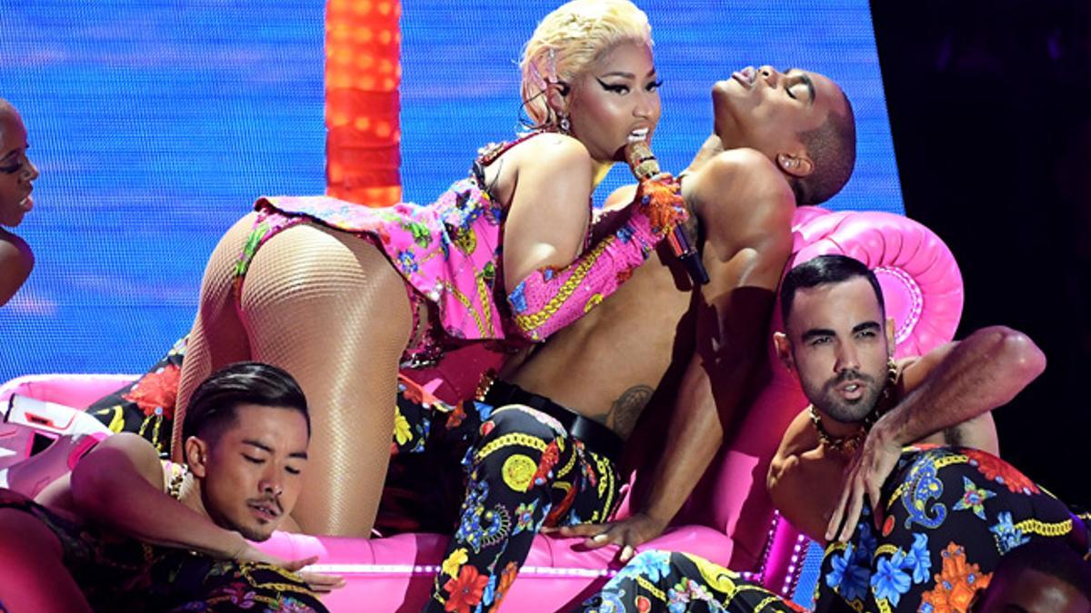 Nicki Minaj, durante su actuación en los MTV EMA 2018