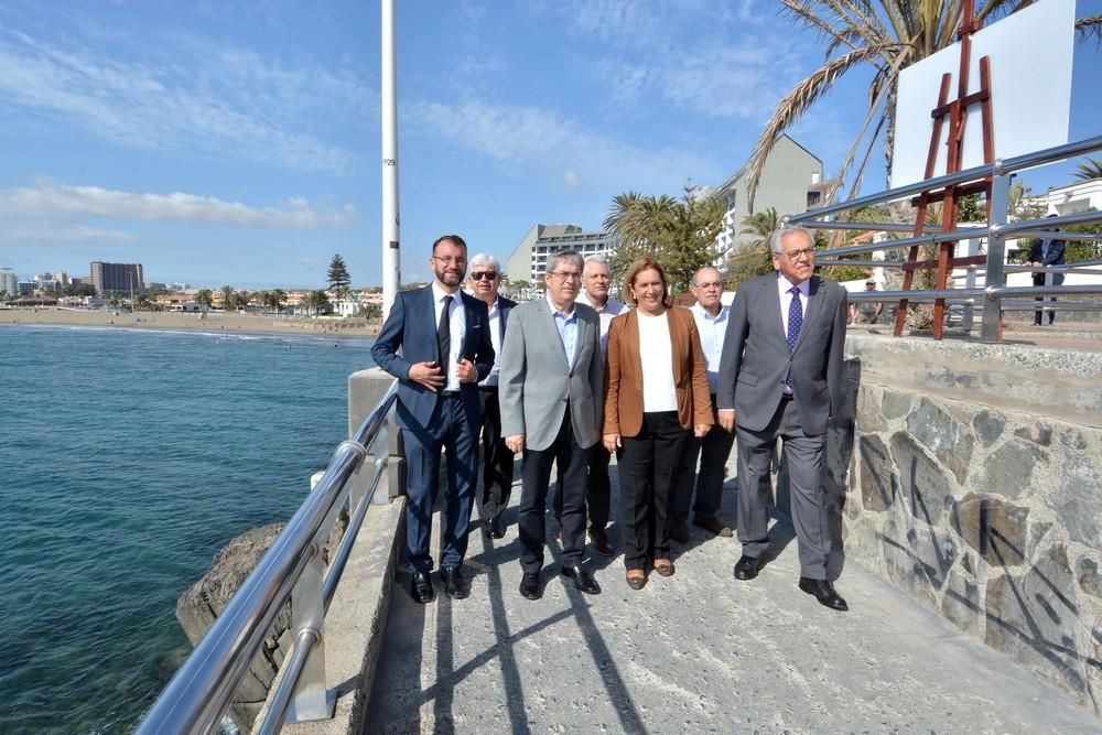 Inicio de las obras del paseo marítimo que unirá las playas de San Agustín con la de Las Burras.