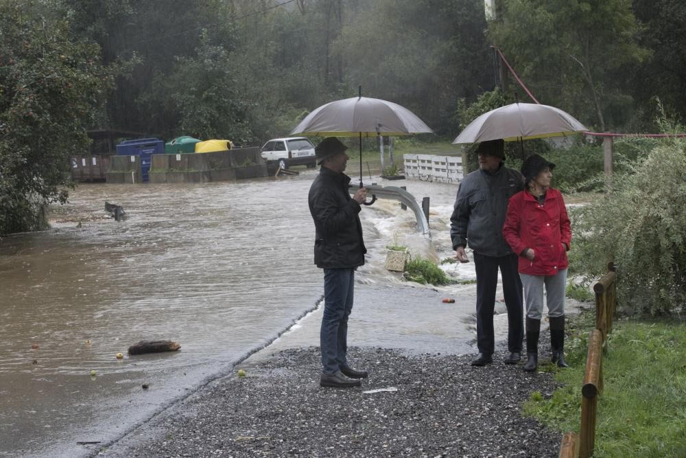 Temporal en Asturias: Las intensas lluvias dejan ríos desbordados y carreteras cortadas en el Oriente