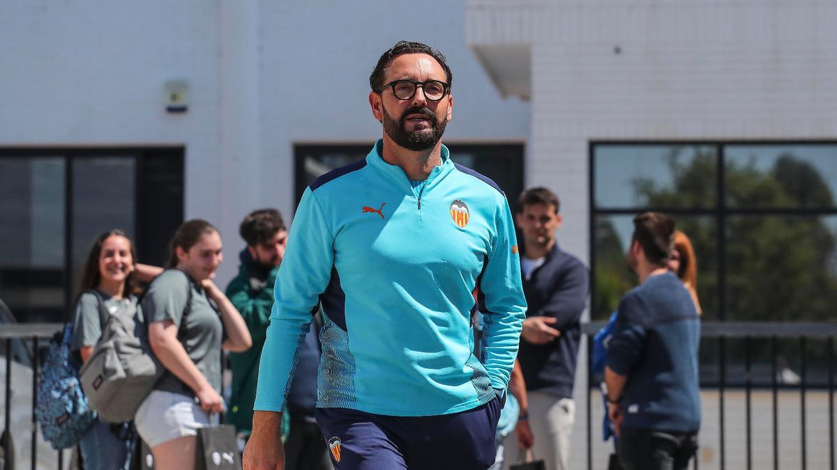 José Bordalás, en la Ciudad Deportiva de Paterna