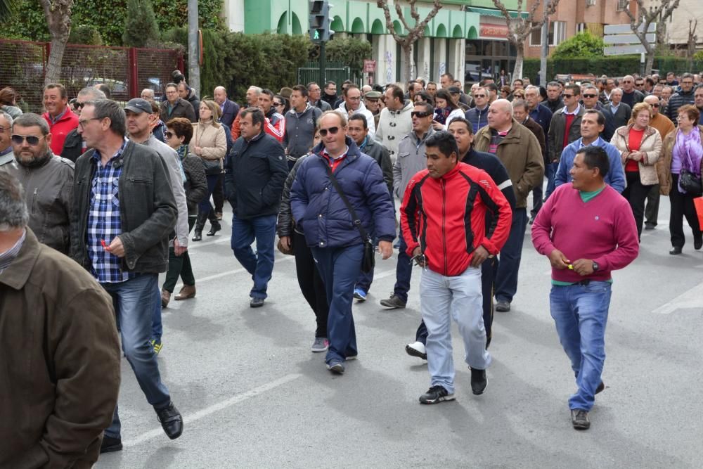 Manifestación en Murcia de los agricultores