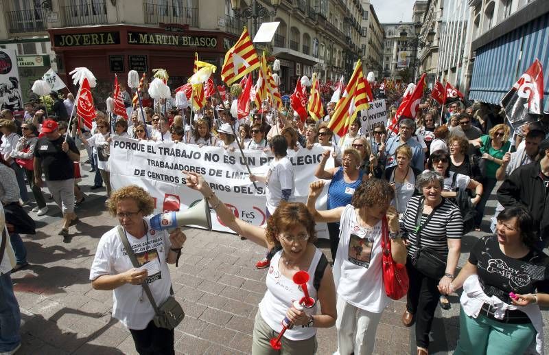 Fotogalería:  Manifestación en favor de los trabajadores de limpieza