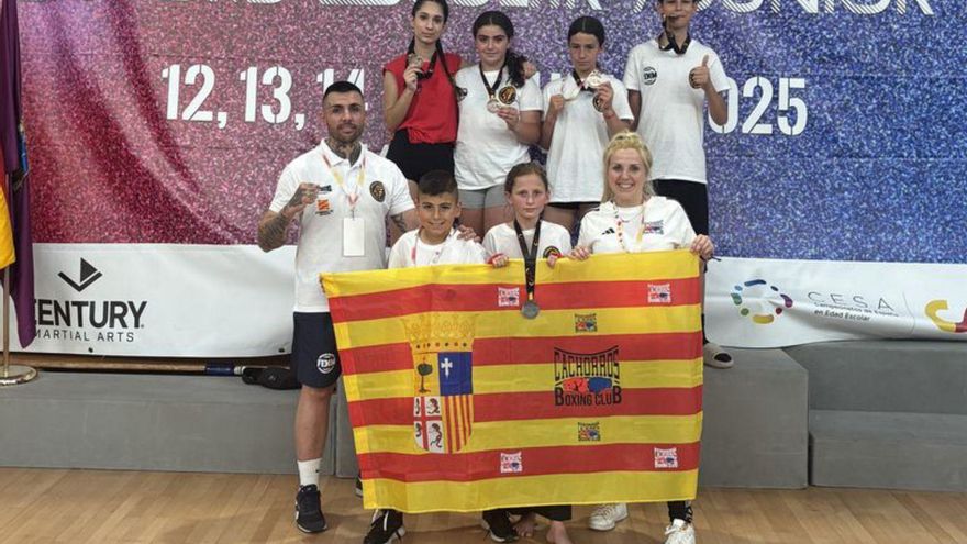 Deportistas del club de La Muela en el Campenato de España. | SERVICIO ESPECIAL