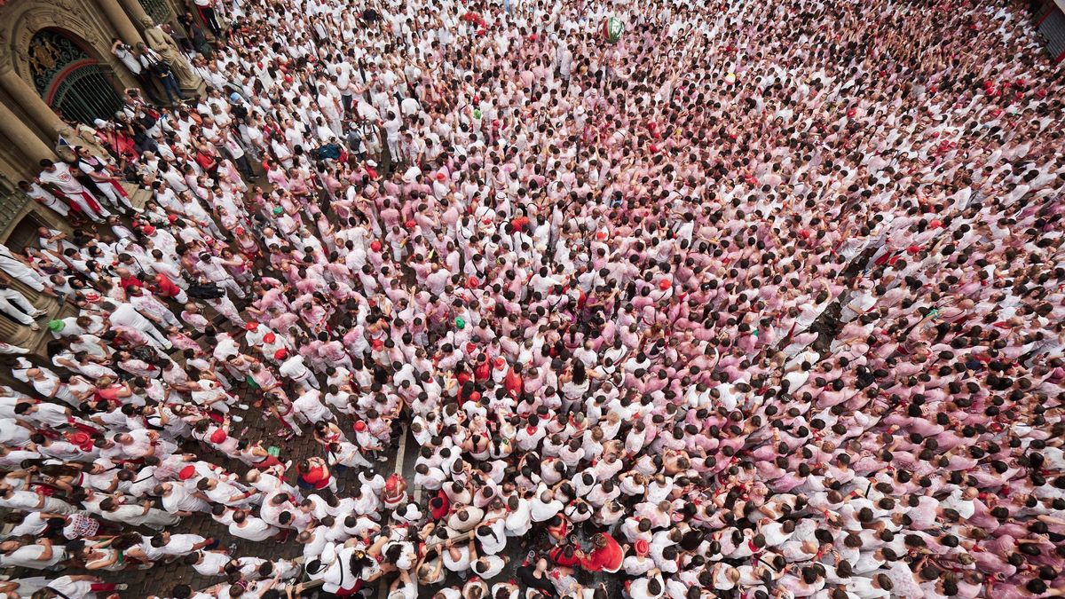 Auftakt der San-Fermín-Feierlichkeiten 2025 in Pamplona.