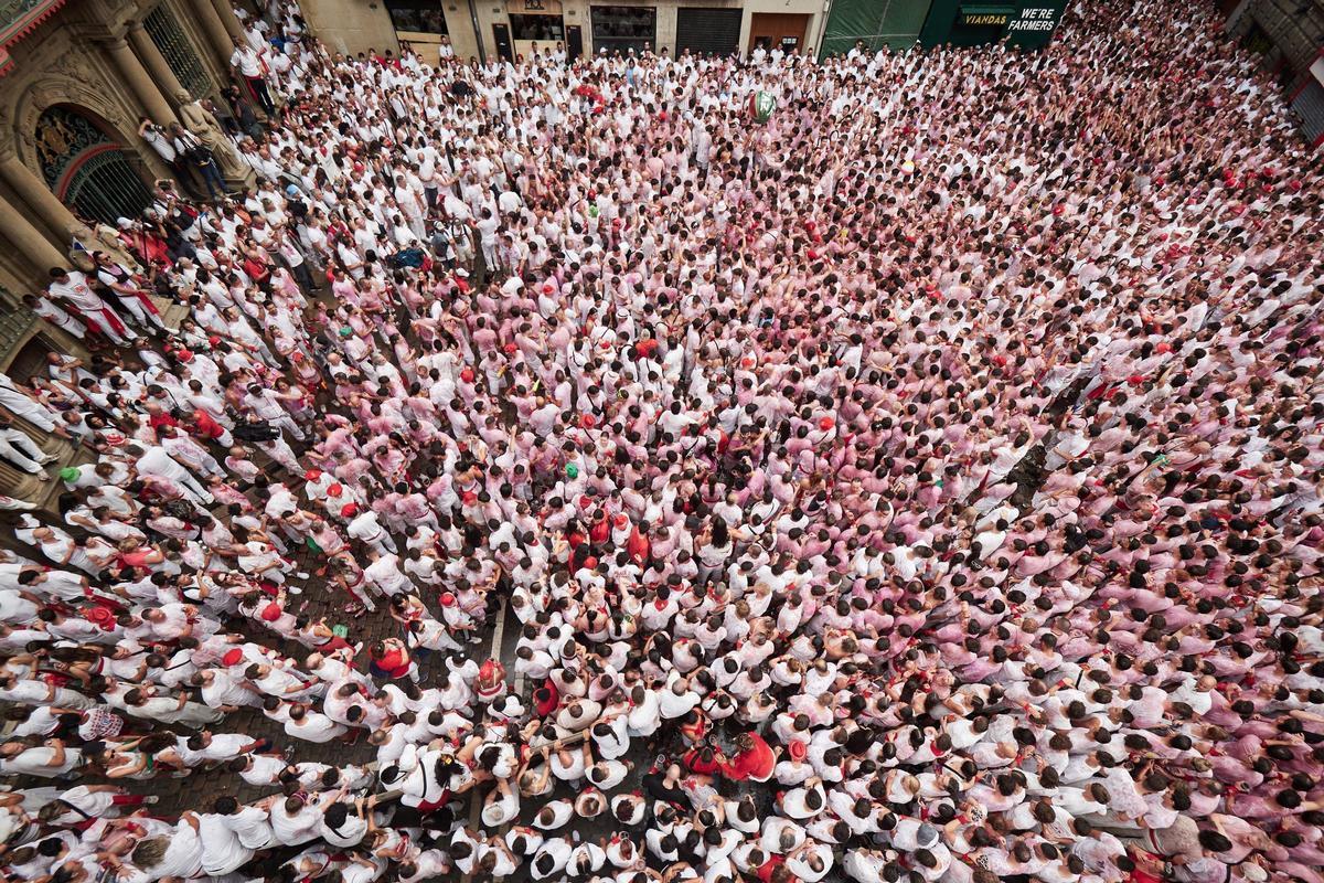 Auftakt der San-Fermín-Feierlichkeiten 2025 in Pamplona.