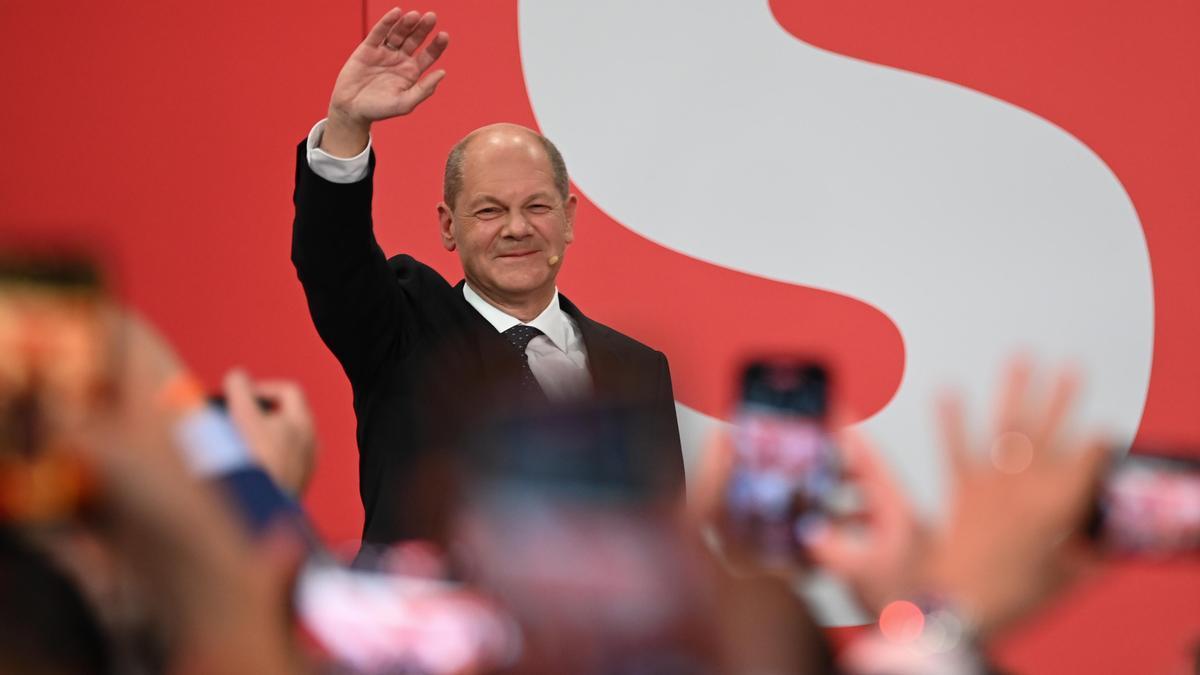 El candidato a canciller del Partido Socialdemócrata (SPD), Olaf Scholz.