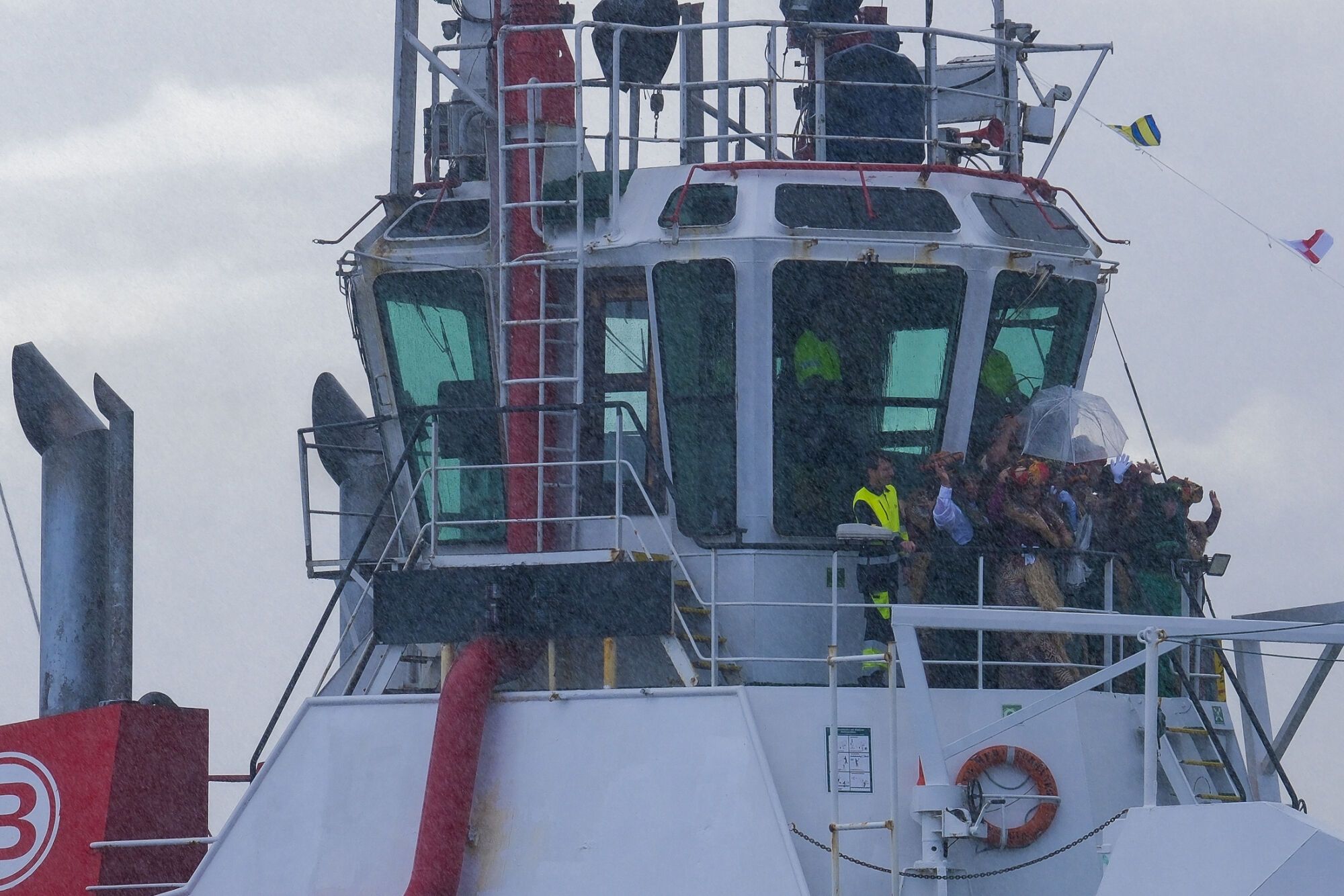 Llegada de los Reyes Magos, en la Base Naval 
