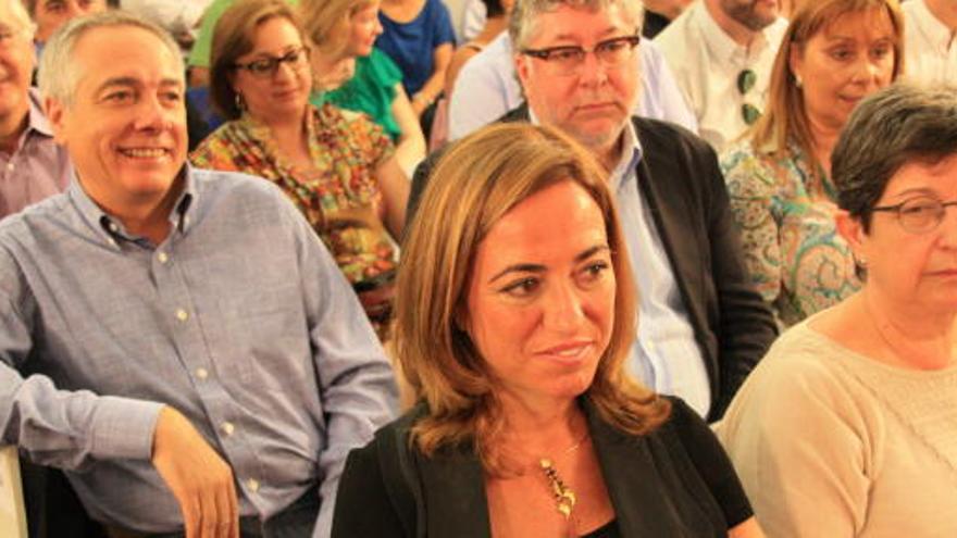 Pere Navarro, Carme Chacón, Teresa Cunillera i Antoni Balmón, al Comitè Federal del PSOE | ACN