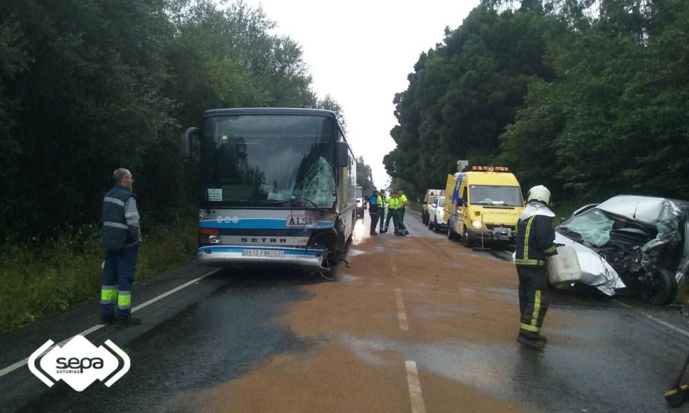 Accidente de tráfico con un fallecido en Carreño