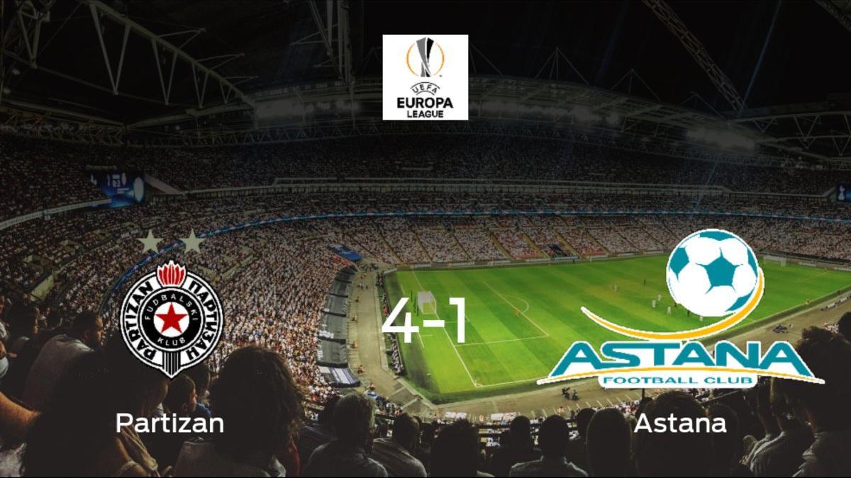 El Partizan suma tres puntos tras pasar por encima al Astana (4-1)