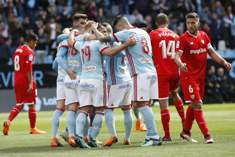 Galería de imágenes con las mejores fotografías de la goleada del Celta al Sevilla (4-0) en Balaídos.