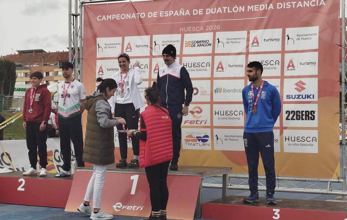 El estradense fue tercero en la competición celebrada en Huesca. |